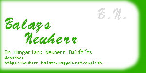 balazs neuherr business card